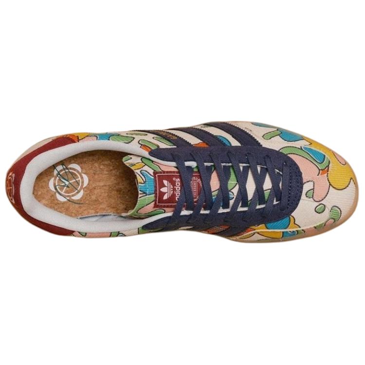 Adidas Sean Wotherspoon X Gazelle Indoor Kaleidoscopic Lens Unisex Sneakers Multi-Color Ecru-Tint Shadow-Navy IG2849