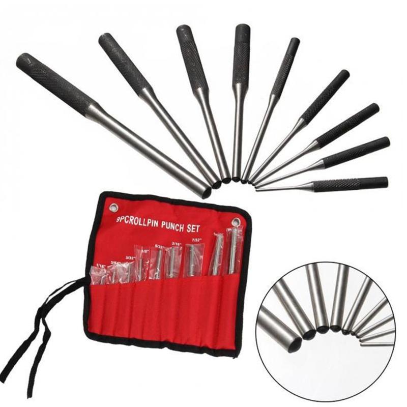9-teiliges Splinttreiber-Set 1/16 5/64 3/32 1/8 5/32 3/16 7/32 1/4 5/16" Reparaturwerkzeug