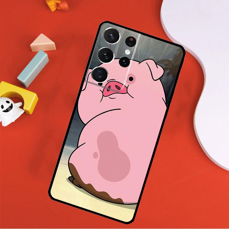 Cartoon Pig Phone Case For Samsung Galaxy S25 Ultra S24 Ultra S9 S10 S20 S21 S22 S24 Plus S23 FE Cover