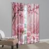 Set Of 2 Creative Curtains Romantic Pink Floral Polyester Without Rod Decorations Clearance Ldeal Living Room Bedroom Curtain Perfect For Area