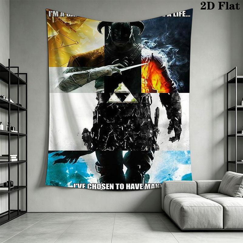 The Elder Scrolls Wall Hanging Printed Fabric Blanket Decorative Tapestries for Bedroom Living Room Home Decor