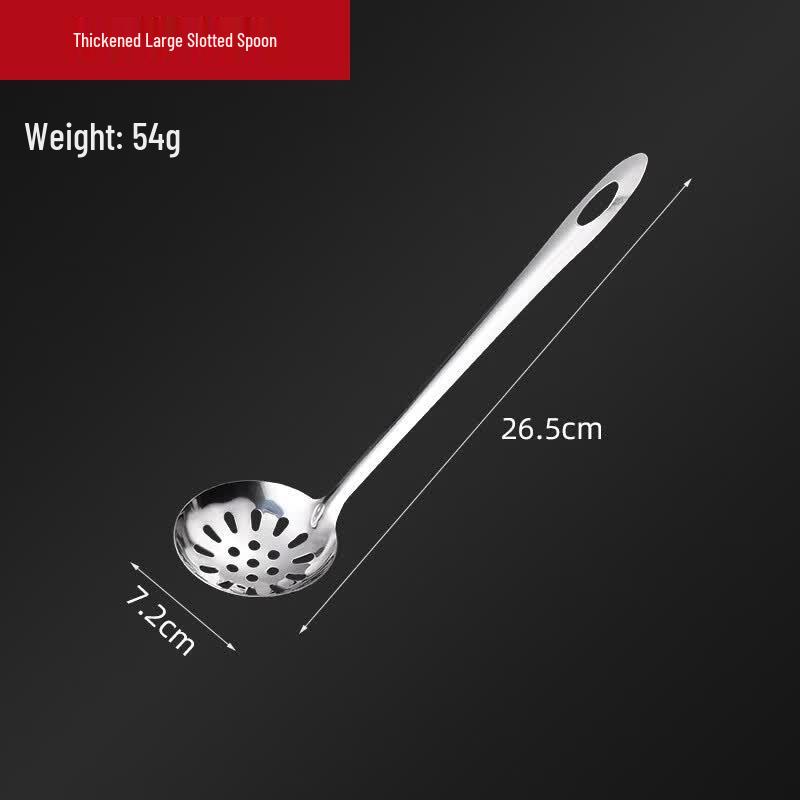 

Stainless Steel Long-Handle Kitchen Spoon with Hook