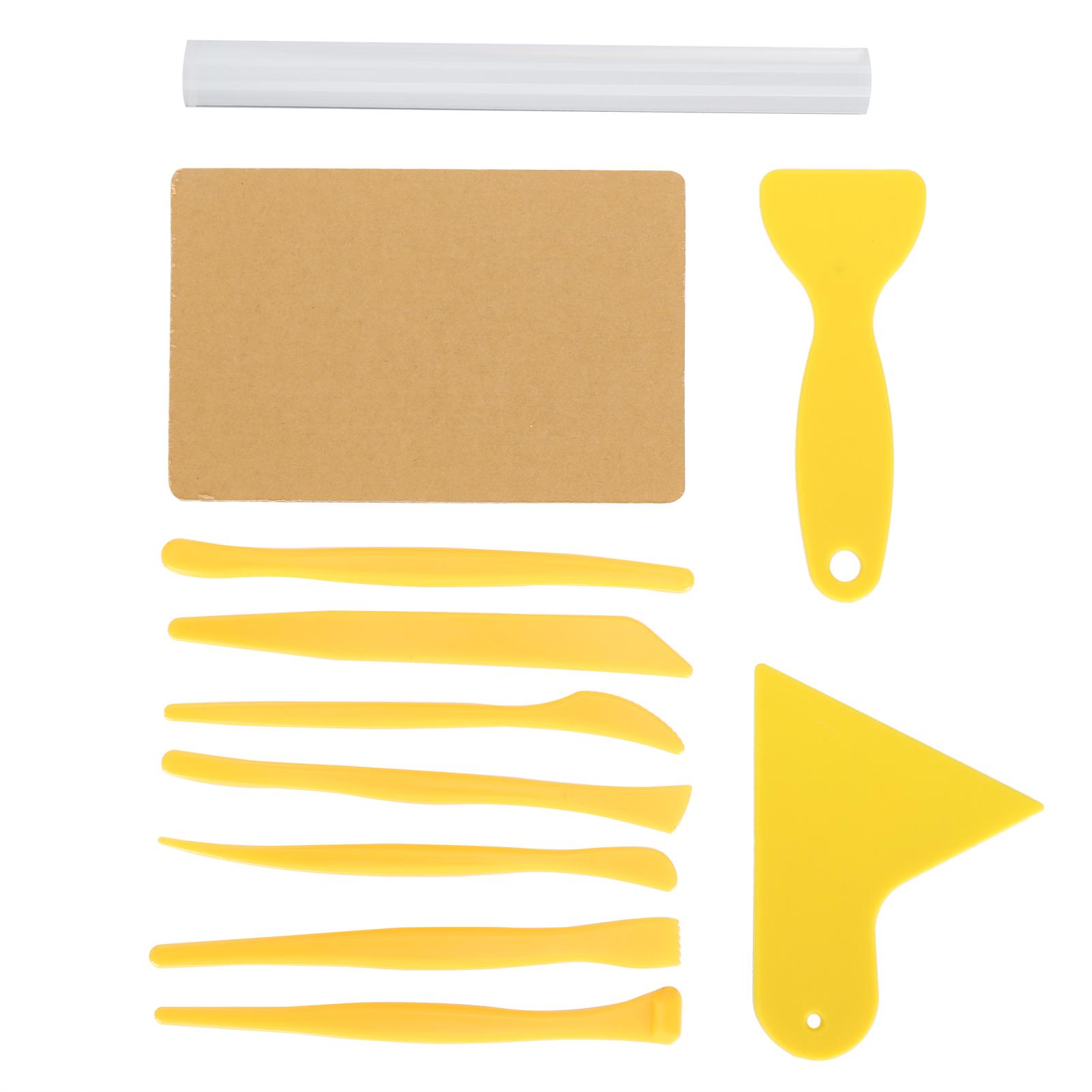11Pcs Clay Tools Acrylic Mud Stick Rubbing Clay Board Carving Scraper Craft Tools for Children