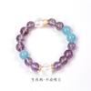 Natural crystal bracelet with zodiac animal beads, new Chinese style white crystal, yellow crystal, and amethyst bracelet, guardian spirit