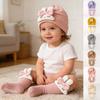 Cute Baby Cartoon Bunny Hat And Sock Set, Suitable For 0-3 Years Old