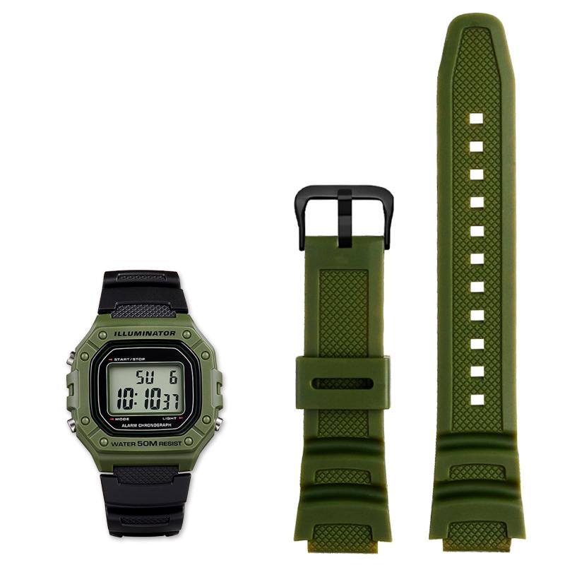 Resin Silicone Strap for Casio Watch Band SGW-300 SGW-300H/400/500 AE1200 AE1100 MRW-200 W218H Waterproof Rubber Sport Watchband