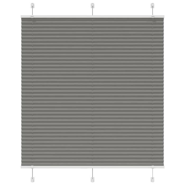 VidaXL Store Plissé Anthracite 115x150 Cm Largeur Du Tissu 114,4 Cm, Store Plissé De Fenêtre, Store Accordéon, Store Plissé 4015095