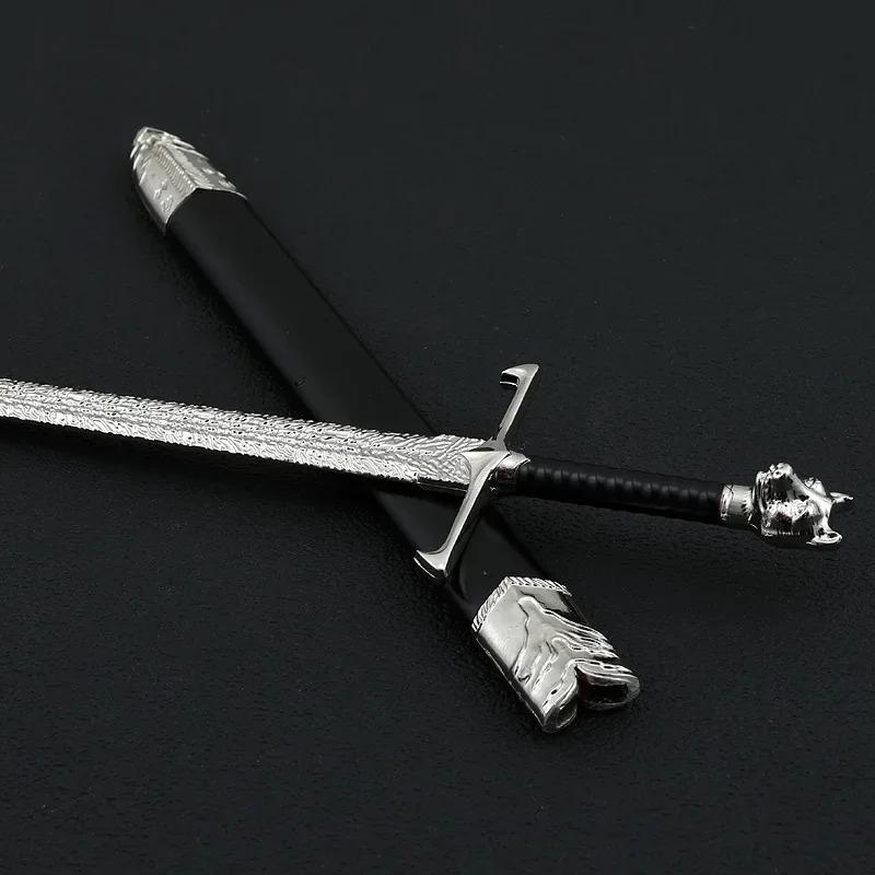 Direwolf 22cm Sword Valyrian Medieval Knight Weapon Thrones Movies Peripheral Metal Samurai Sword Weapon Model Gifts Toy collect