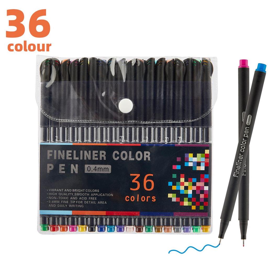 60-Farben Studenten Fineliner Stift Set: Schnelltrocknende, wasserbasierte Stifte zum Skizzieren und Konturieren