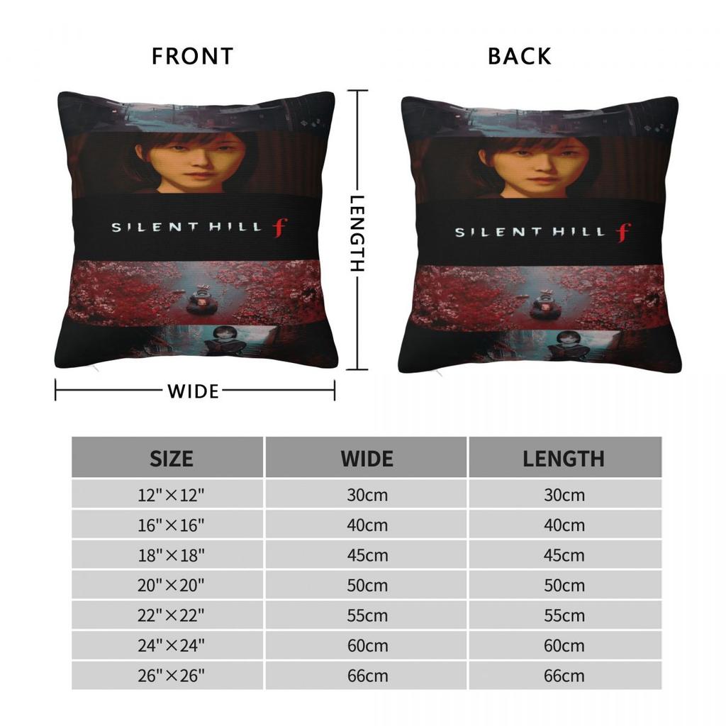 Car Decorations Silent Hill F Horror Game 2025 Pillowcase Merch Pillow Cover Zipper Multi Size