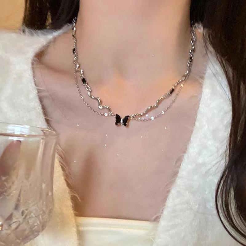 Sweet Irregular Minimalist Temperament Pearl Neck Chain Tassel Choker Necklaces For Women Anniversary Trendy Jewelry Gift