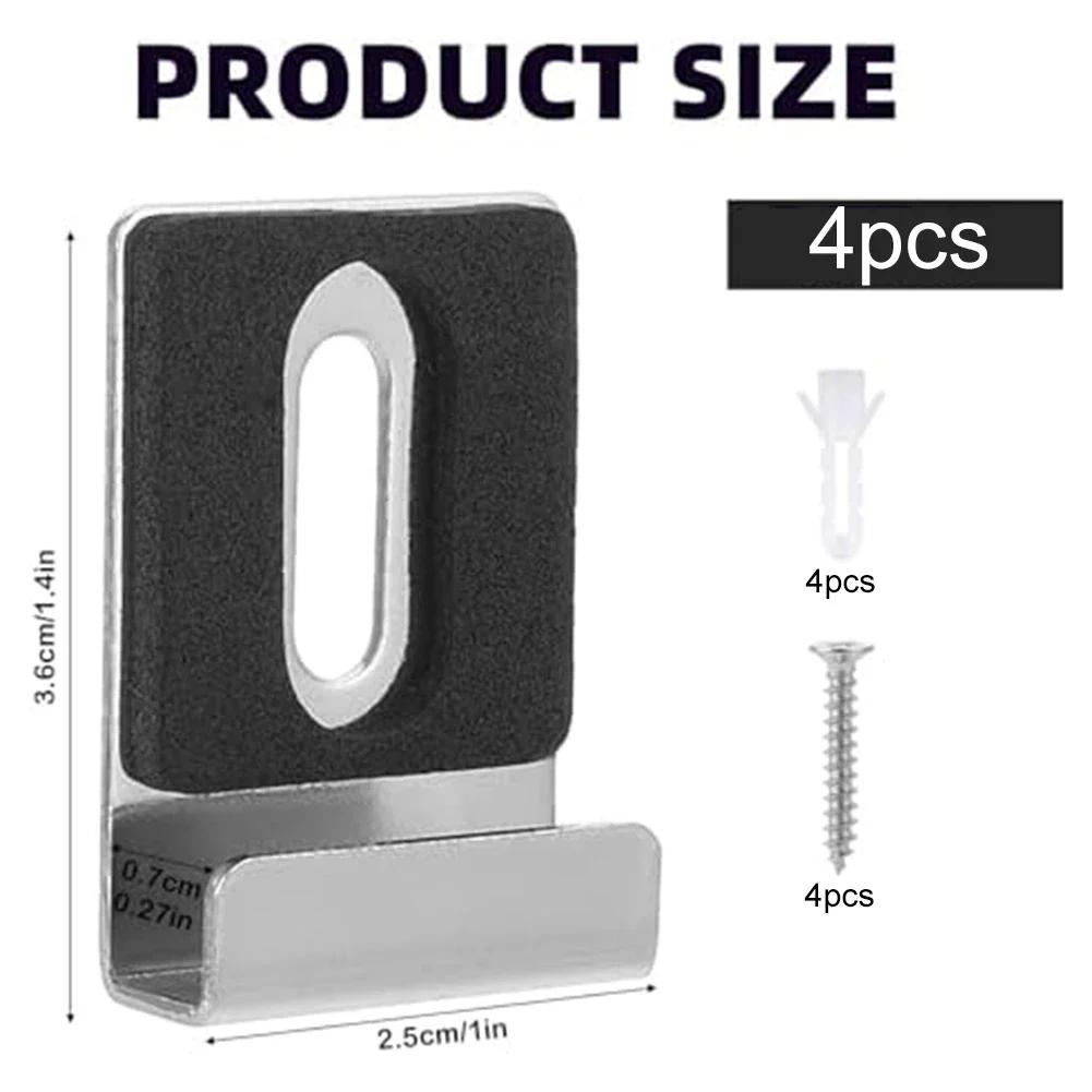 4pcs Wall Glass Mirror Clips Clamp Frameless Bathroom Mirror Glass Wall Mounting Fixing Kit Hardware With Screws Mirror Holder