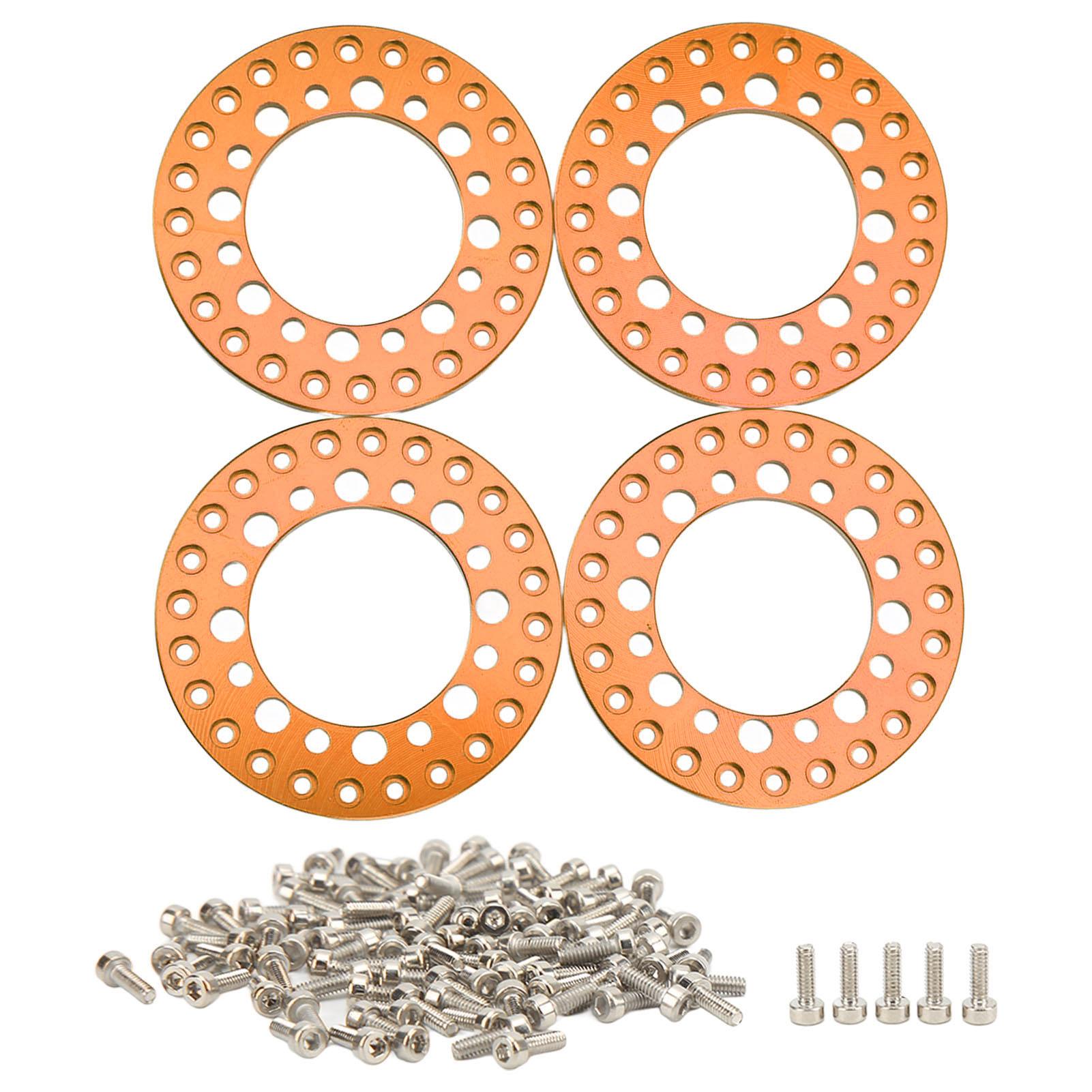 

4Pcs 1.9in Wheel Outer Rings Rims Increase Stability CNC Machining Aluminum Alloy RC Wheel Outer