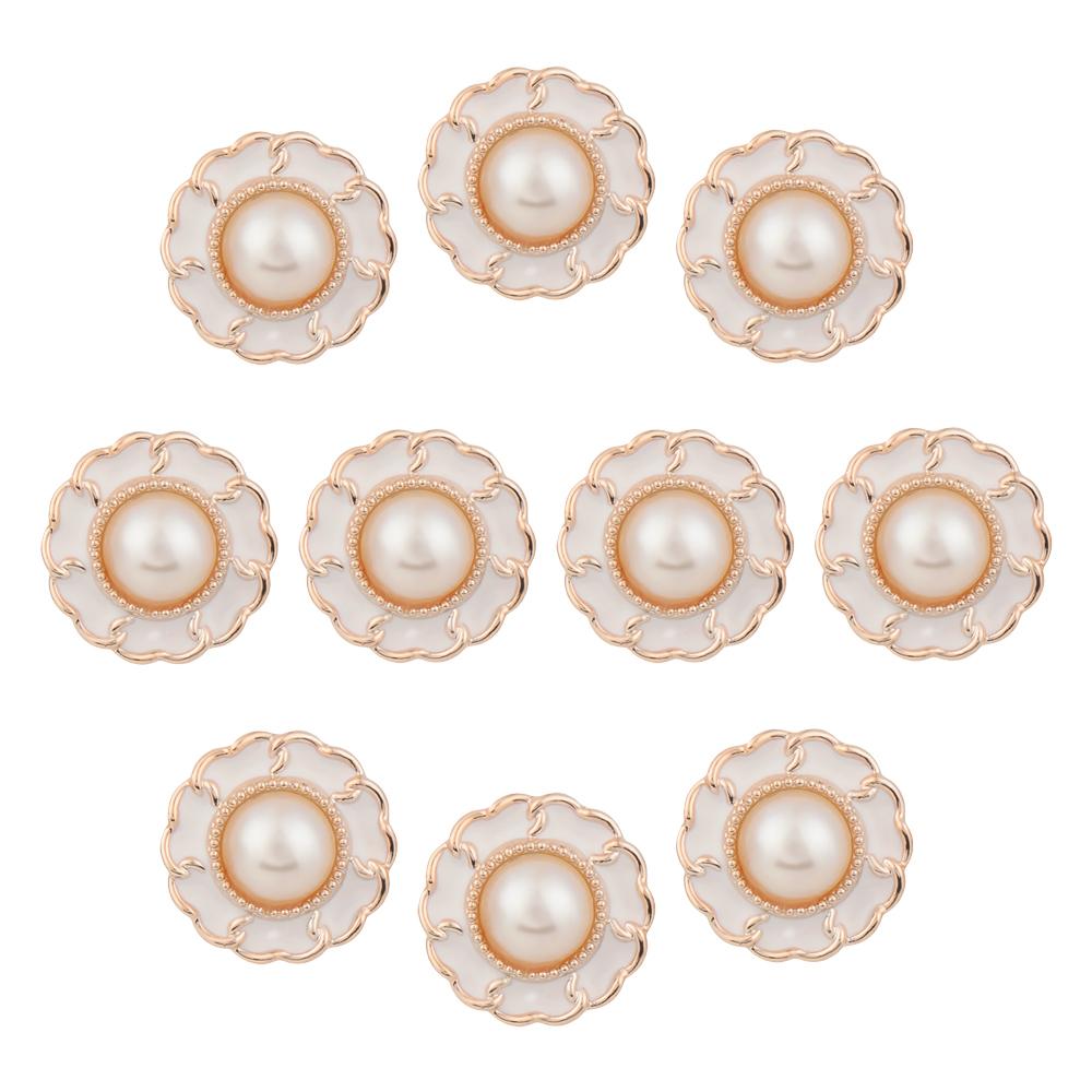 10Pcs Handmade Ornaments DIY Decoration Shirt Buttons Pearl Buttons Sewing Accessories Needlework