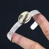 Sterling Silver Root Chakra Oval Natural Septarian Wife Birthday Bangle Jewelry