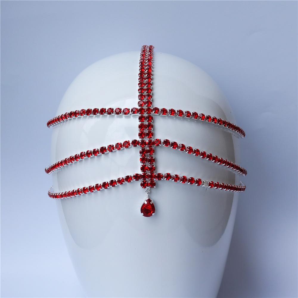 New Multi-Layer Rhinestone Hair Chain, European And American Bridal Wedding Personalized Hair Accessories, Fashionable Hair Accessories Hair Chain