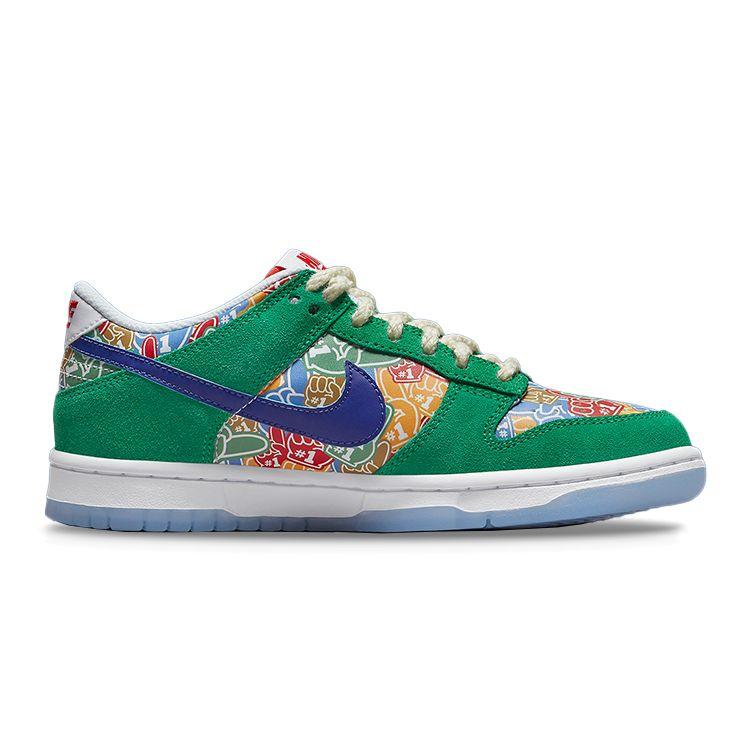 Nike Dunk Low GS Foam Finger Kids Sneakers Green Stadium-Green White DZ5299-300