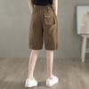 High-Waist Loose Fit Multi-Pocket Wide-Leg Shorts