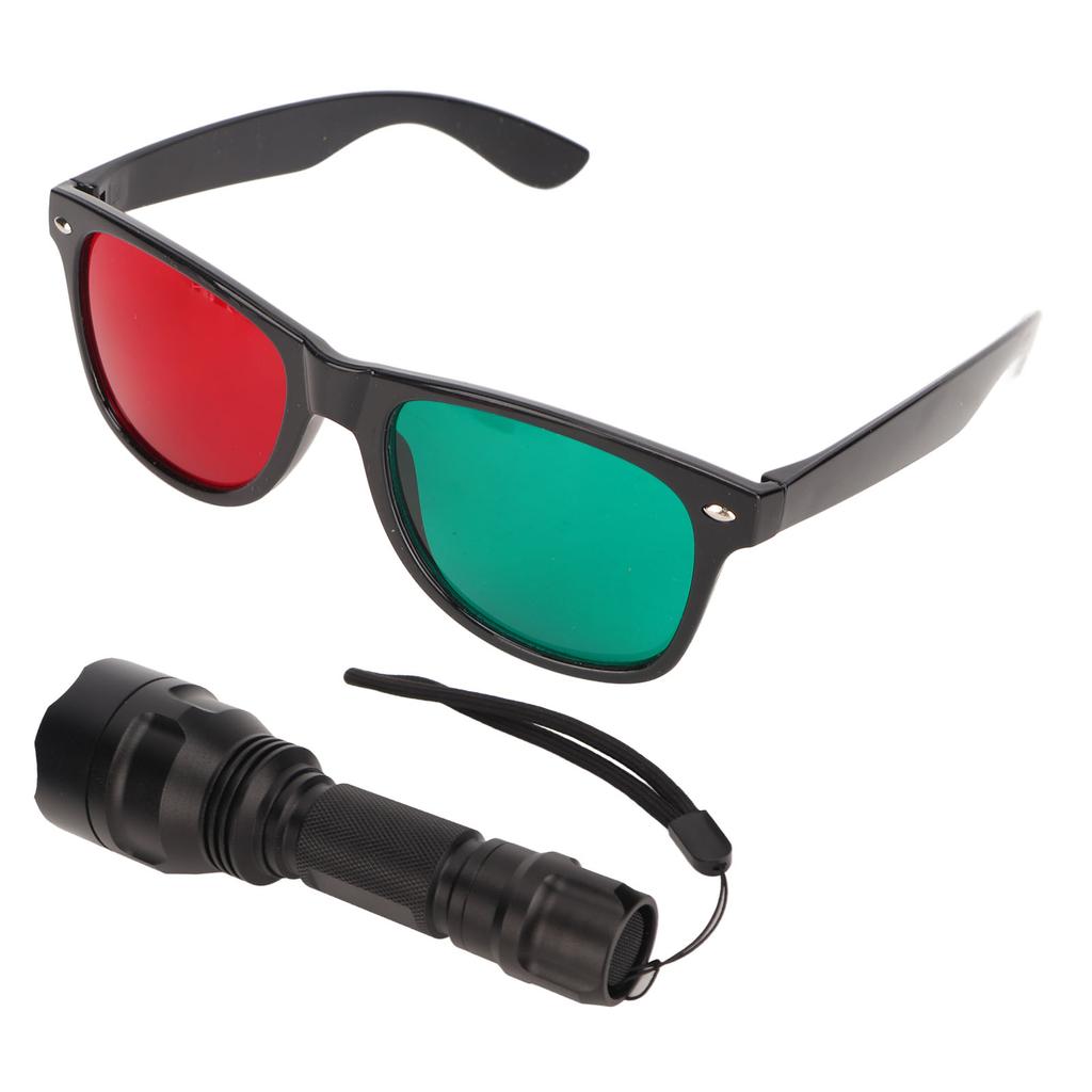 Worth 4 Dot Light Eye Suppression Check 4 Dot Binocular Vision Light with Red Green Glasses