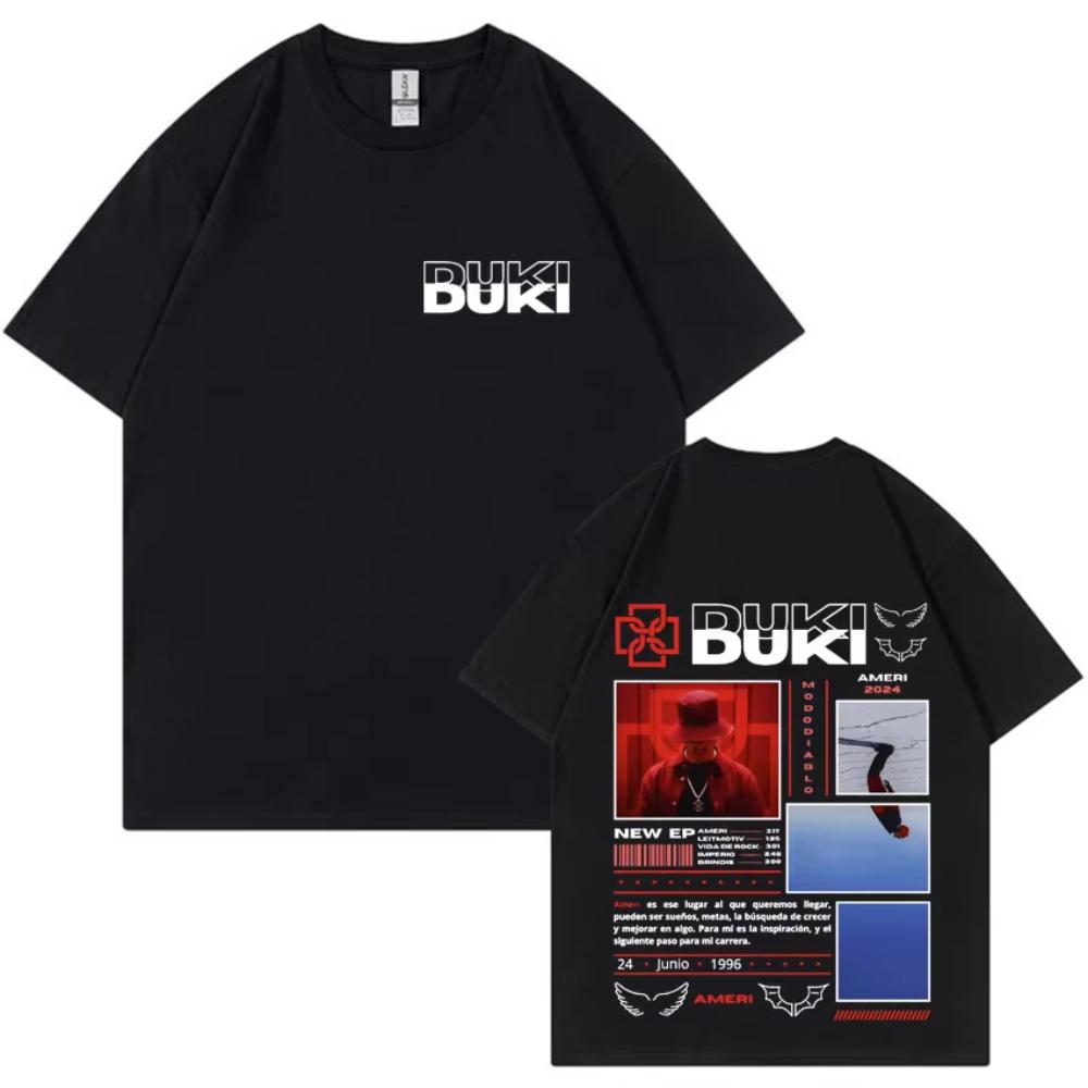 

Singer Duki Ameri Tour Graphic T-shirts Men Women Hip Hop Rock Oversized O-Neck T Shirts Pop Comfort Cotton Short Sleeve T-sh... S разноцветный