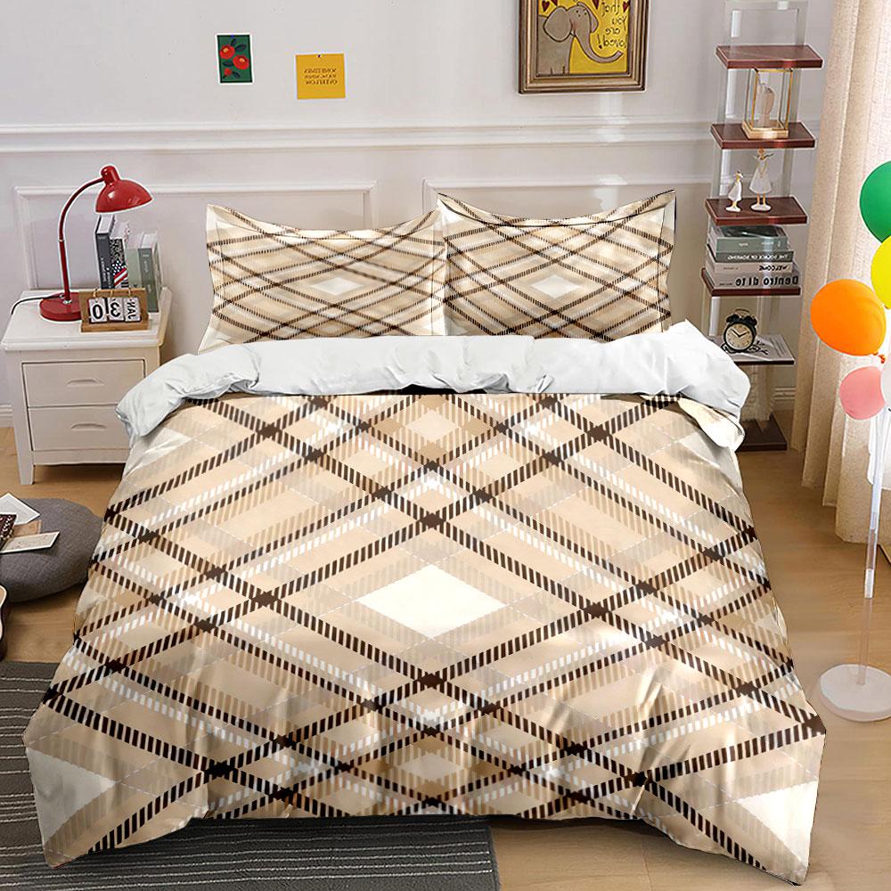 

Crisscrossed brown diamond pattern. Bedding sets Duvet cover sets Duvet covers Pillowcases(1 * Duvet Cover 2 * Pillowcases, without duvet insert) 135x200cm
