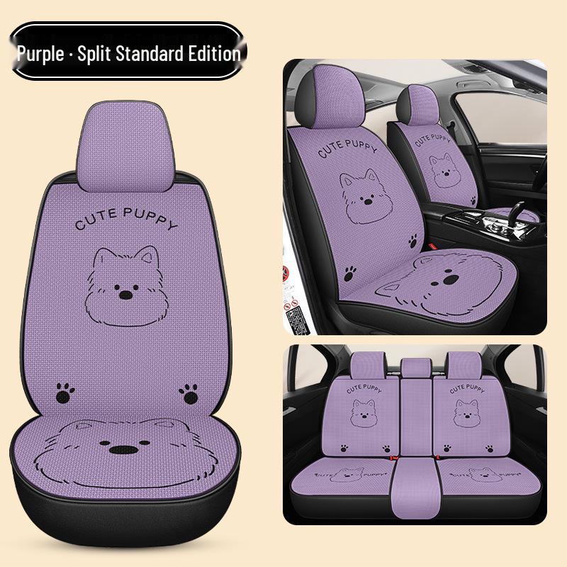 Cartoon West Highland Car Seat Cushion for BYD Seal 06 Yuan PLUS/Pro - Universal and Breathable, All-Season.
