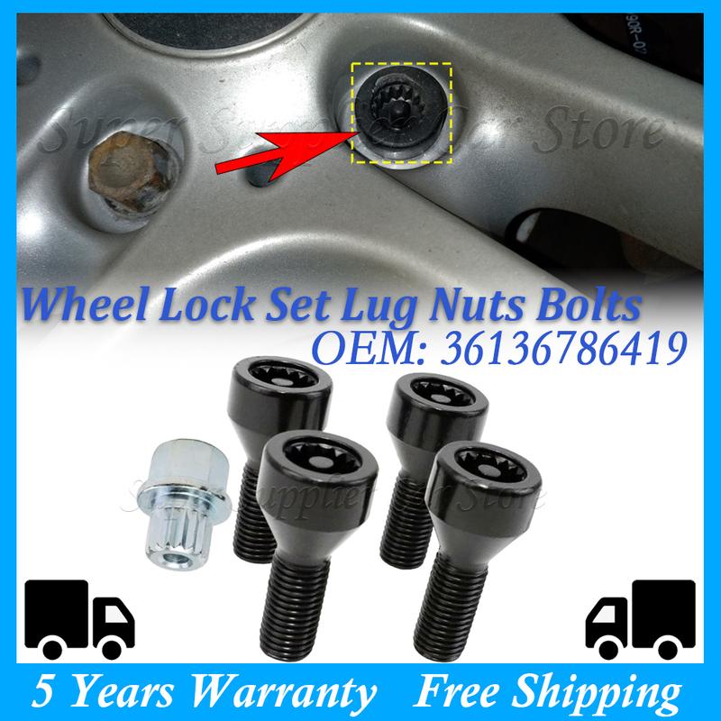 New M12x1.5 Car Locking Wheel Bolts Lug Nuts Set For BMW 1/3/5/6/7 Series Z3 Z4 M3 M5 M6 E36 E46 E60 E61 E81 E87 E90 36136786419