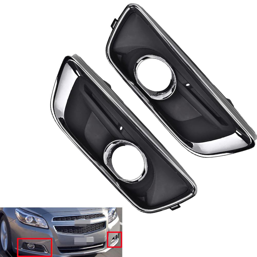 2pcs Left/Right Car Front Bumper Fog Light Lamp Grille Cover Frame for Chevrolet Malibu Eco 2013-2014