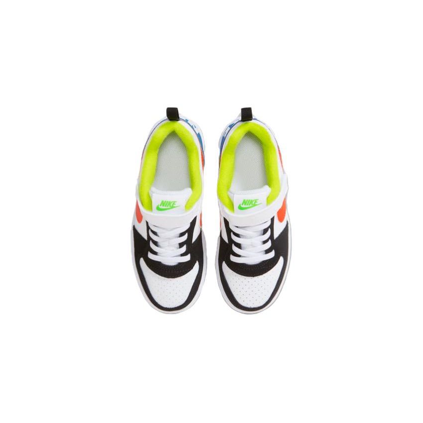 Nike Court Borough Casual Lightweight Durable Low-Top Kids Skate Shoes Kids Sneakers White Blue Orange DV9114-181
