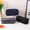 Portable Two-layer Large Capacity Pencil Bag Boy Canvas Pen Case School Office Supplies Storage Bag Office Stationery Bag Gift