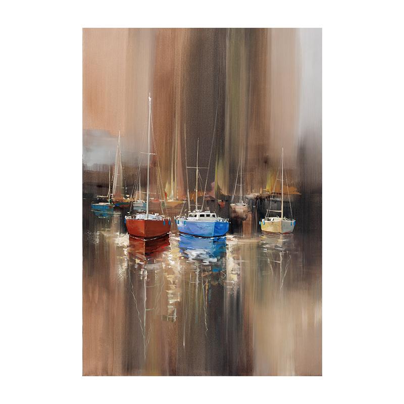 

Sailboat Painting Calligraphy Classic Canvas Print Poster, Wall Art for Home Decoration Holiday Gifts 30x45cm