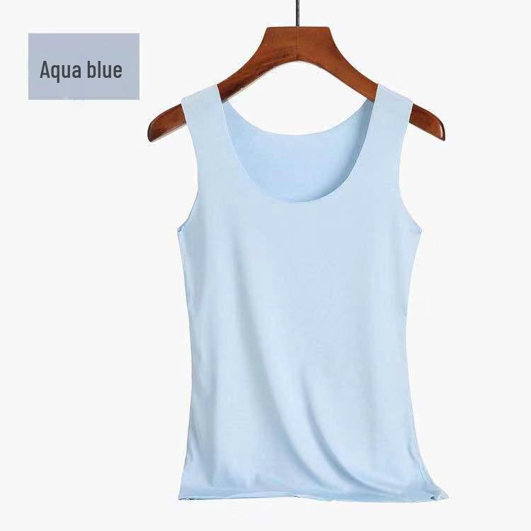 Women's Slim Fit Seamless Tank Top - Solid Color Sleeveless Base Layer for Spring, Summer, Autumn