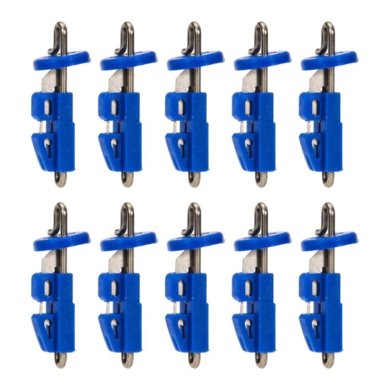 10Pcs Stainless Steel Fishing Hook Unhooker Portable Baits Release Clip Hook Remover Fishing Accessories Easy to Use