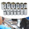 Slotted Ratchet Lock Design 14 Socket Wrench Head Sleeve for Secure Grip 1pc