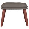 Footstool Gray 45 X 29.5 X 35 Cm Artificial Leather