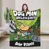 Dog Man Dogman Film Strip Boek Dekentje Cartoon Flanel Vintage Warm Plaid voor Dekbed Lente/Herfst