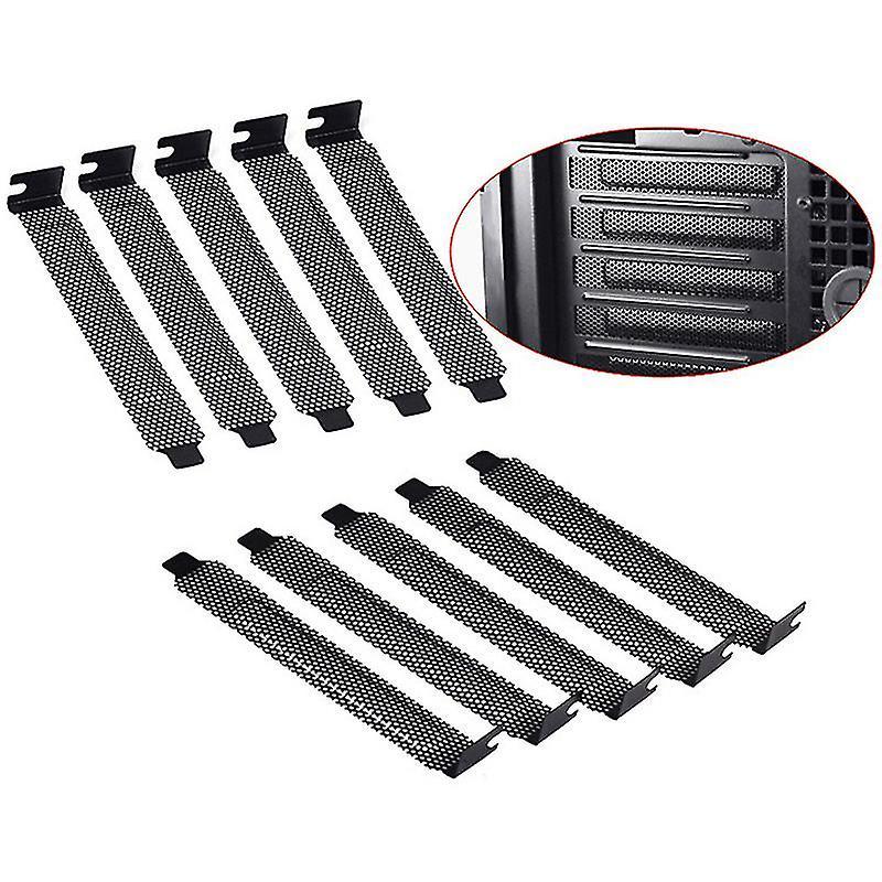 10 Stück Neue Schwarze PCI-Steckplatzabdeckung Staubfilter Blindplatte Hartstahl-hao