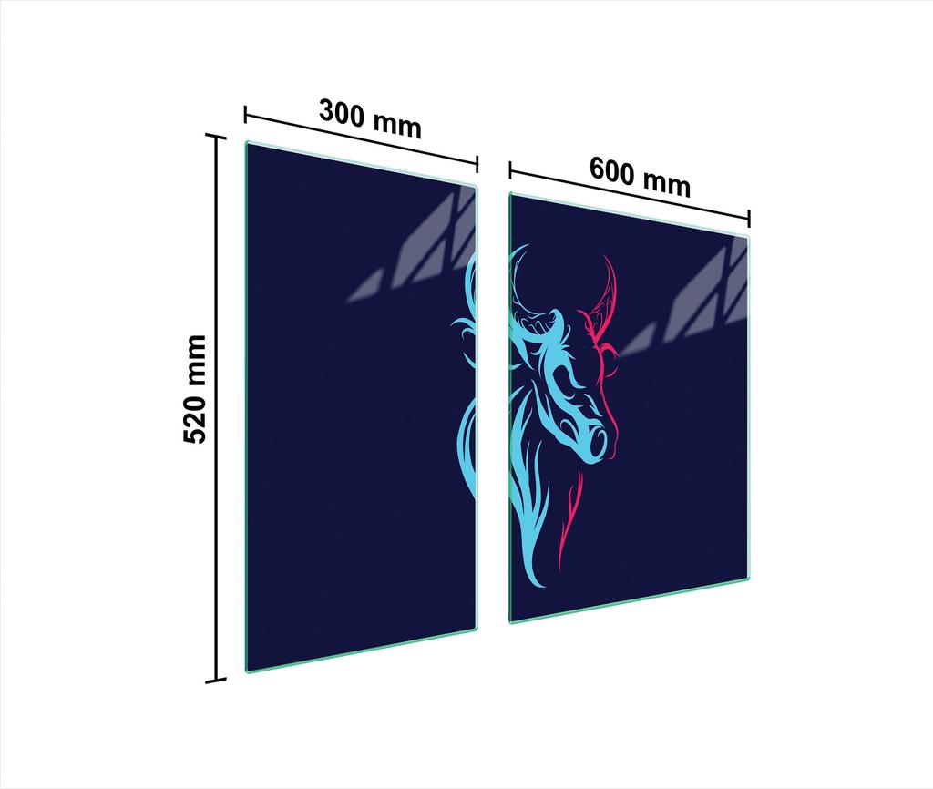 GLAS-KOCHFELD-SCHUTZPLATTE 90x52 STIER