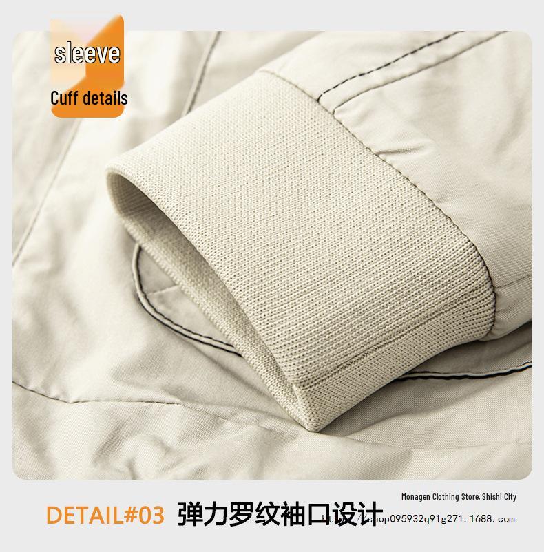 Men's Trendy Baseball Collar Lightweight Jacket for Spring and Autumn