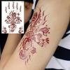 Legs Arm Temporary Tattoo Lace Fake Tattoo Red Henna Tattoo Decals Body Art Sticker Girls