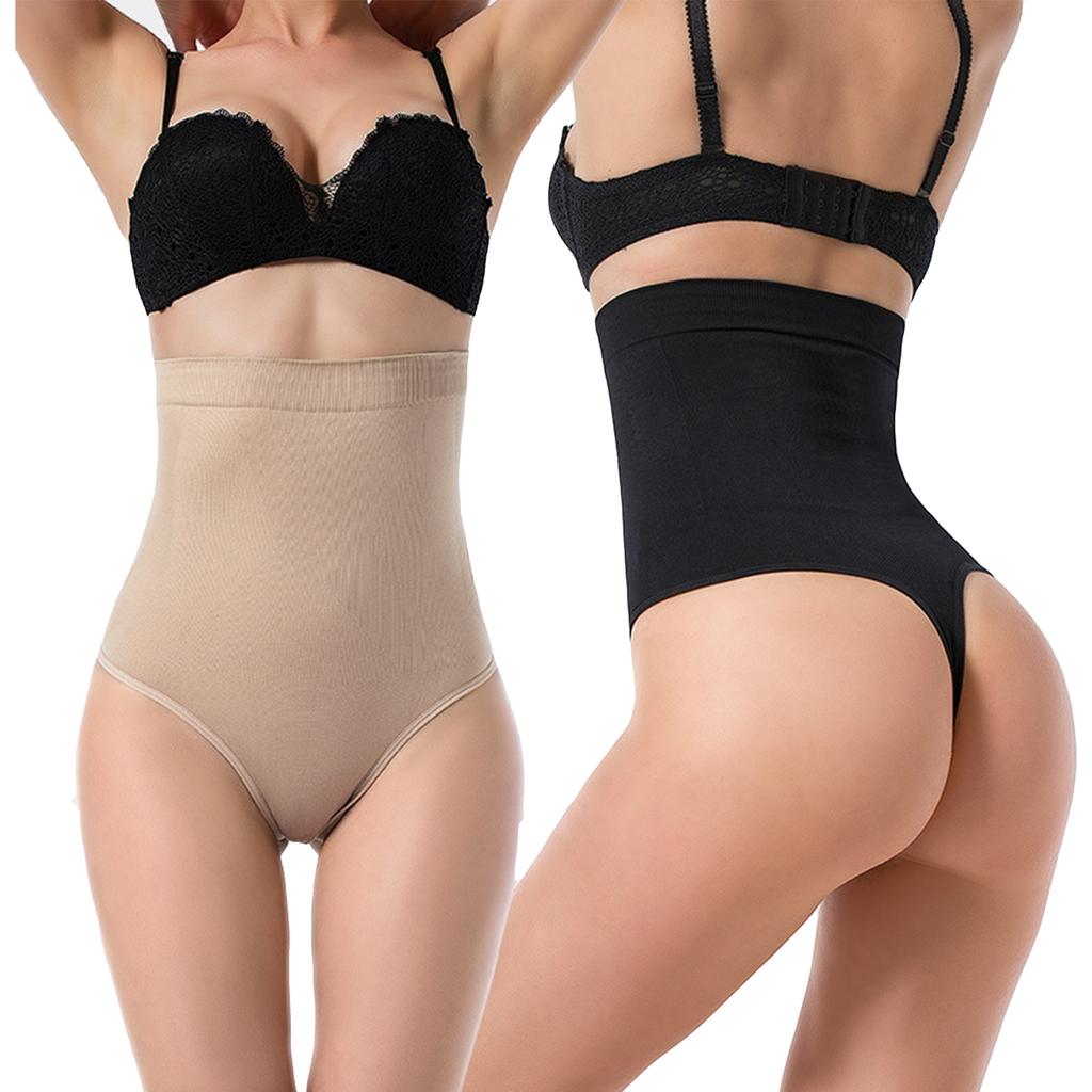Thong Shapewear Tummy Control for Women High Waisted Body Shaper Girdle Compression Shapewear Thong Panties Underwear