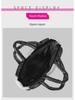 Women's Lightweight Black and White Checkered Tote – Soft, Down-Filled Shoulder Bag