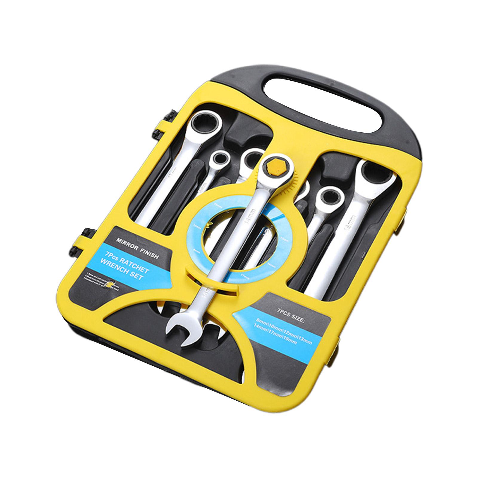 Flex Wrench Ratchet Wrench Socket Wrenches Set Car Wrench Hand Tools 7 Pieces