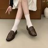 THEDOUDOU retro versatile small leather shoes women's British style 2025 Korean version student low-heeled fashion loafers