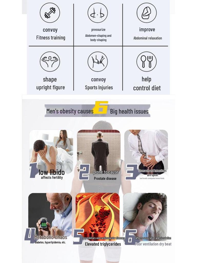 Men's Back-Support Waist Cincher: Mid-Row Buckle Body Shaper Vest