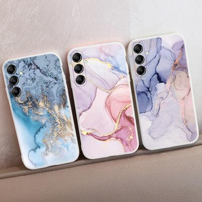 Weiche Silikonhülle mit Marmormuster für Xiaomi Redmi Note 13 Pro 13C Samsung A55 M35 S24 iPhone Huawei Honor Realme Kamera Schutzhülle stoßfest