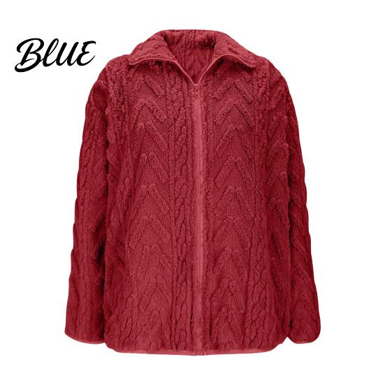 Winter Coat for Women Fleece Jacket Stand Collar Zip Up Sherpa Autumn Fuzzy Long Sleeve Fall Casual Outerwear with Pockets Soft Comfortable