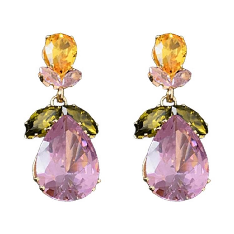 

Chic Zirconia Teardrop Leaf Necklace Earrings Chic Zircon Waterdrop Leaf Jewelry Necklace and Earrings For Special Event