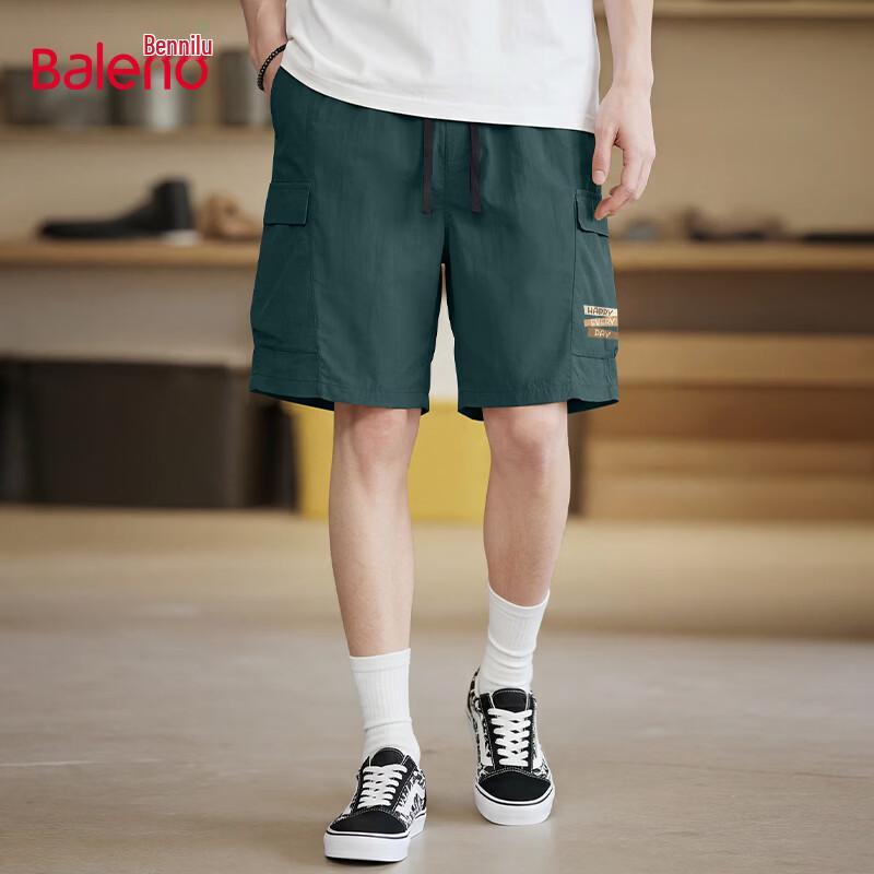 Baleno Men s Loose Fit Straight-Leg Casual Shorts M