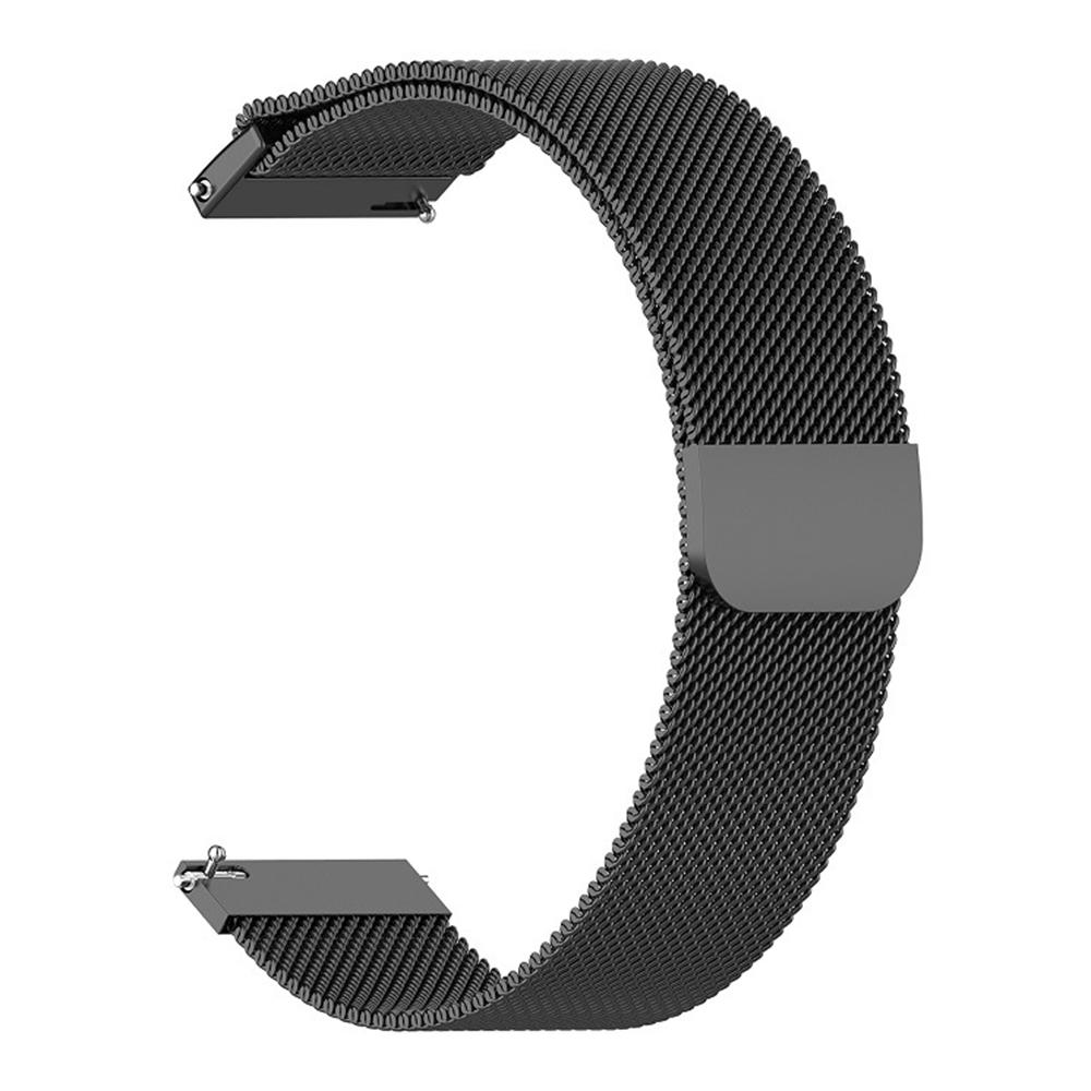 For Xiaomi Watch 2 Milanese Mesh Strap 22mm Black Stainless Steel Magnetic Watch Band